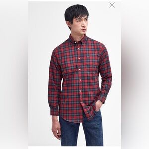 BARBOUR Med Cotton Plaid Dragon Tartan Shirt Orig $150 Excellent Condition